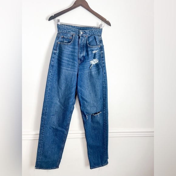 American Eagle Outfitters Denim - SOLD Distressed Wide Leg Jeans